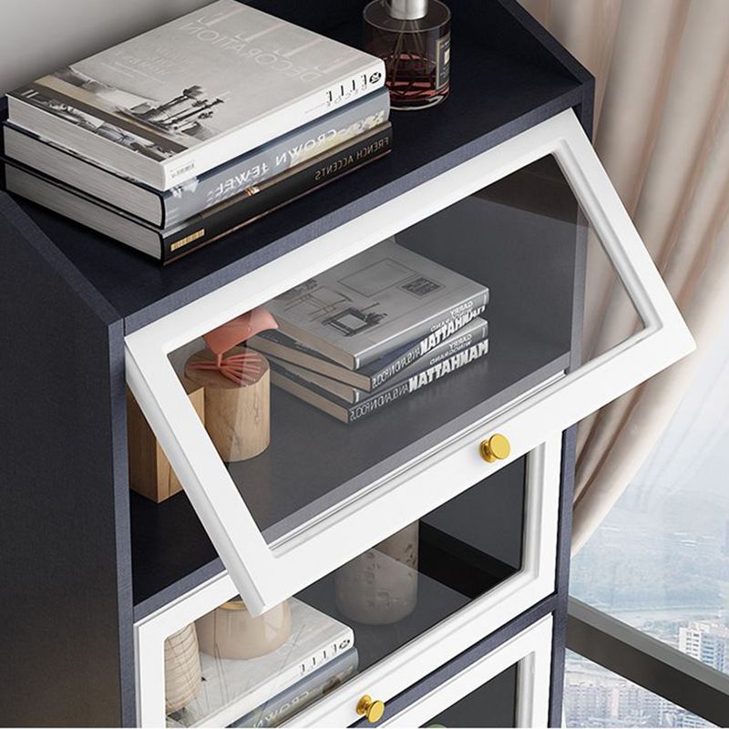 Contemporary Wood Bookshelf Standard Book Shelf for Home Office 11.8" Wide