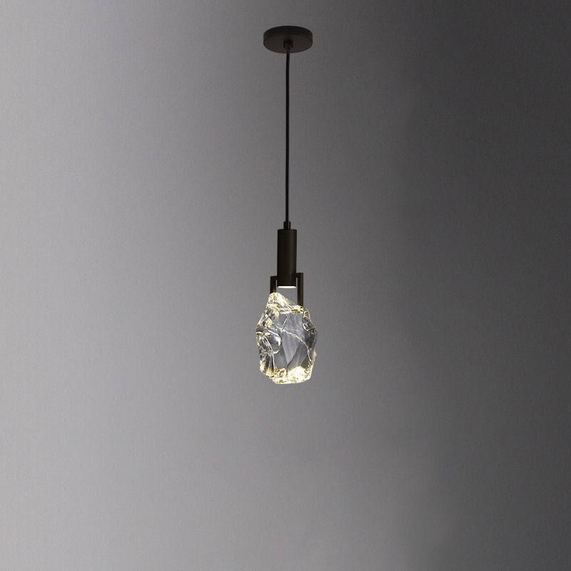 Shaded Bedroom Ceiling Hung Fixture Crystal Minimalist Style Ceiling Pendant Light