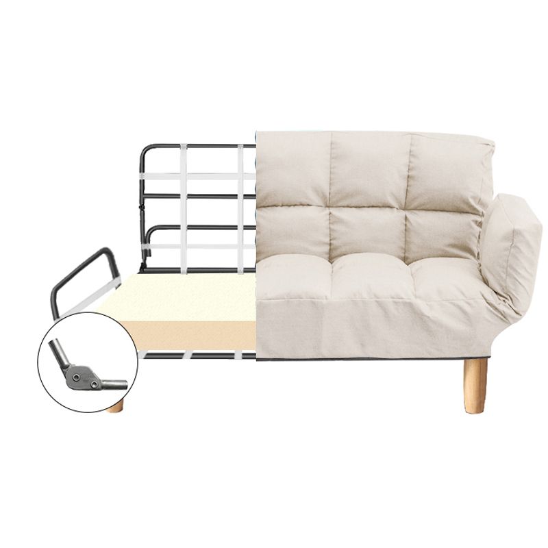 Modernistic Living Room Cotton Blend Sofa Biscuit Back Seating