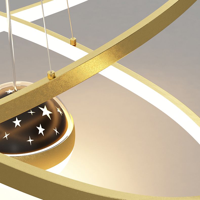 Twist Shade Metal Chandelier Lights Modern 2- Light Chandelier Lighting Fixtures