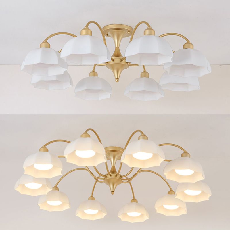Modern Simple Iron Ceiling Light Dome Shape Ceiling Lamp for Bedroom