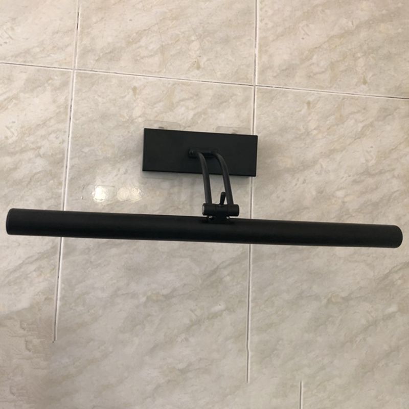 Tocador cilíndrico de metal posmoderno apliques de montaje de pared led de baño ajustable de baño ajustable