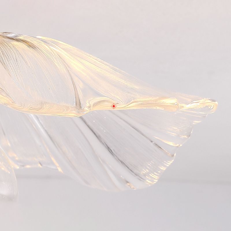 Glass Shaded Ceiling Mounted Fixture Minimalist Style Clear Ceiling Mount Light Fixture