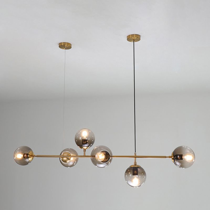 Modernism Metal Kitchen Island Lighting Globe Shaded Ceiling Light for Home