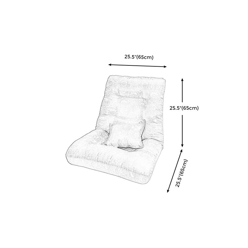 Fabric Convertible Chair 25.5" L x 25.5" W x 25.5" H Armless Chair for Living Room