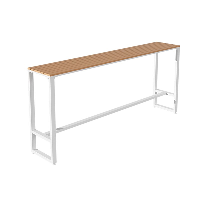 1/5 Pieces Faux Wood Bar Table Set with Metal Frame Industrial Rectangle Pub Table Set