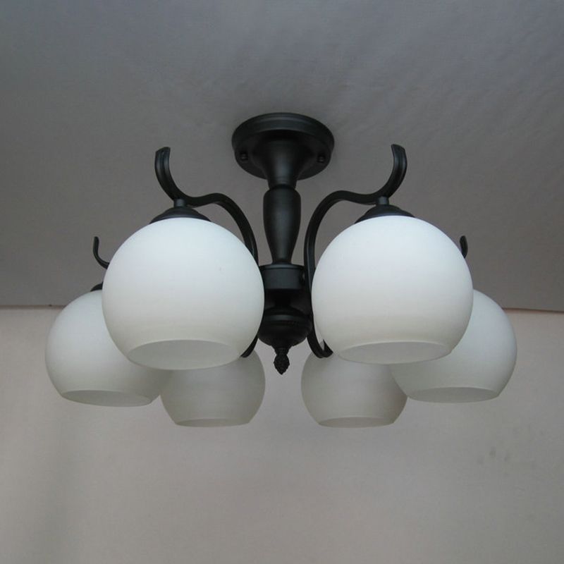 Minimalistische inbouwplafondlamp Traditionele plafondlamp met glazen kap voor slaapkamer