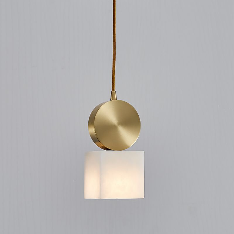 Pendre minimaliste moderne Lumière 1 Light Hanging Light en blanc pour salle à manger