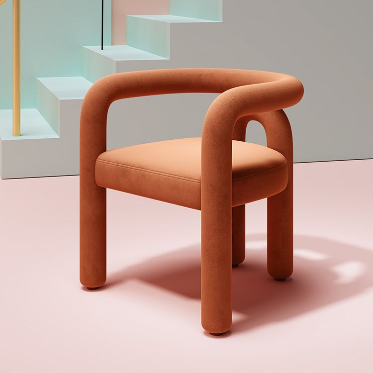 Sillas de comedor de cocina de estilo moderno con respaldo abierto y sillas laterales con brazo