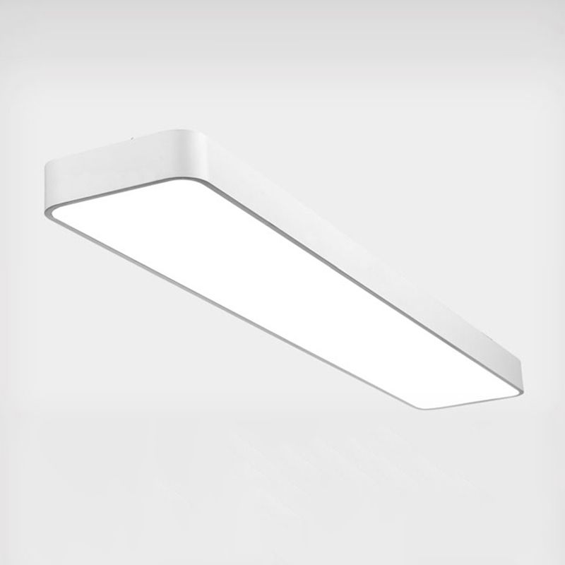 Rectangle Shape LED Ceiling Lamp Modern Aluminium 1 Light Flush Mount for Balcony