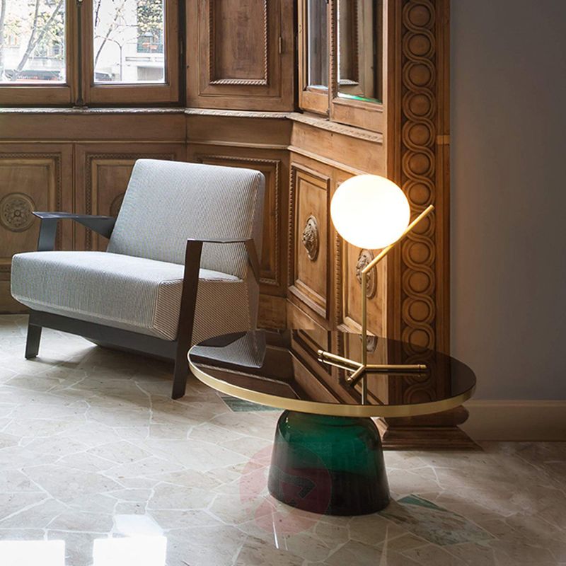Hedendaagse stijl bolvormige tafel lichtglas slaapkamer nachttafellamp