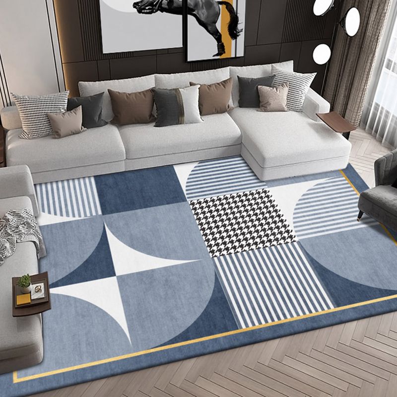 Grün moderner Teppichpolyesterblätter Teppich Fleckenfestem Teppich für den Salon