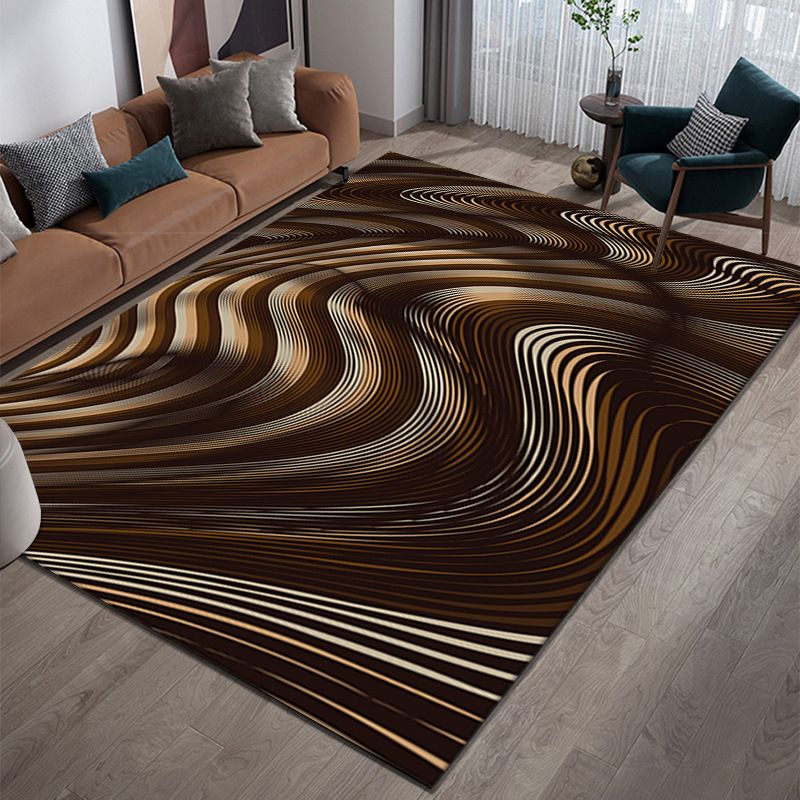Purple Abstract Graphic Rug Polyester Modern Rug Washable Rug for Home Decor