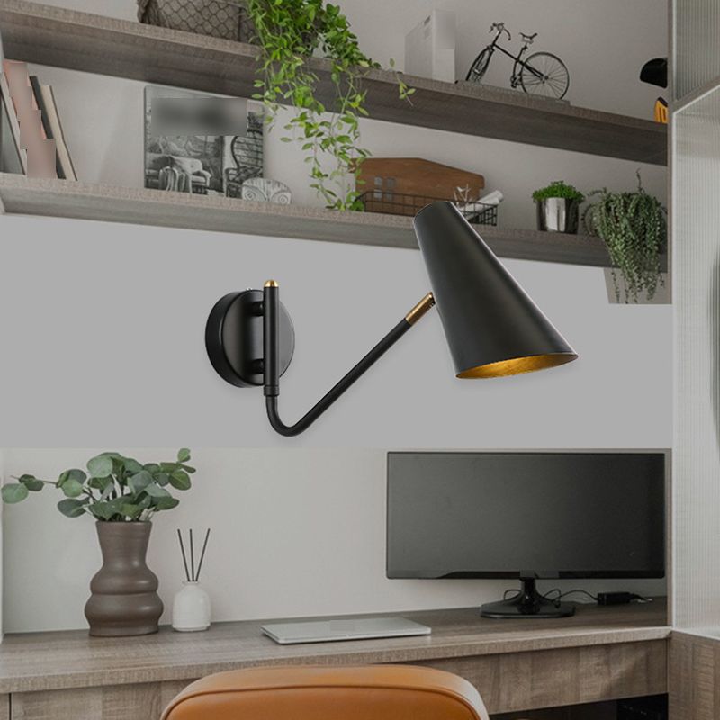 Metal Cup Wall Mounted Lamps Modern Style 1 Light Wall Lighting Fixtures