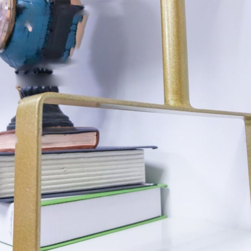 Contemporary Engineered Wood Bookshelf Floating White Bookcase