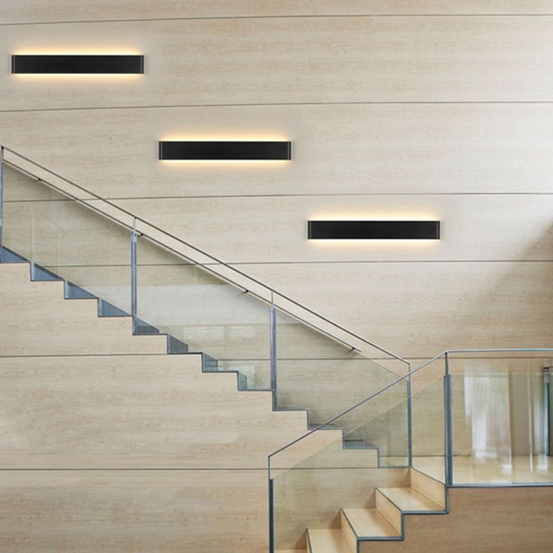 1 Light Metal Wall Sconce Modern Style Linear Shade Wall Mounted Lighting