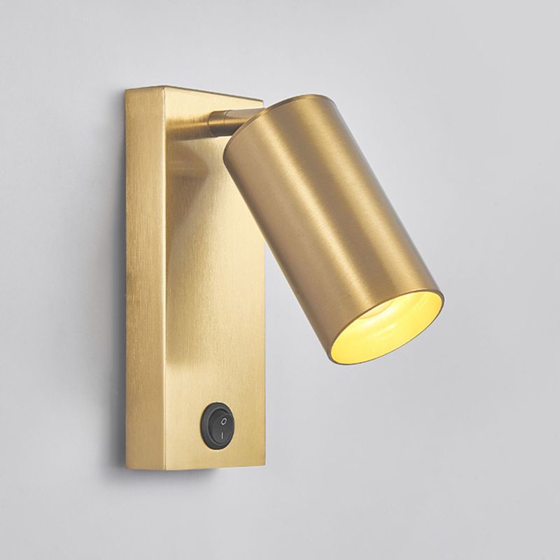 Modern Simple Iron Wall Light Cylinder Shape Rotatable Wall Lamp for Living Room