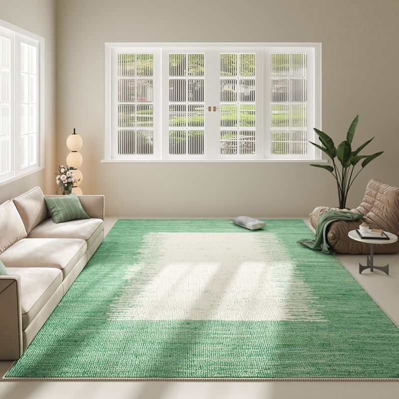 Green Modern Carpet Graphic Polyester Area Carpet Tear Resistant Carpet for Home Decor