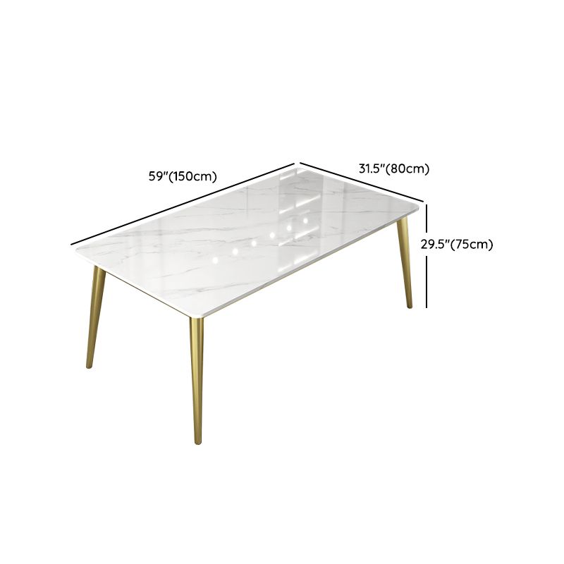 1/2/5 Pieces Rectangular Dining Table Set Modern Stone Dining Room Table and Chairs