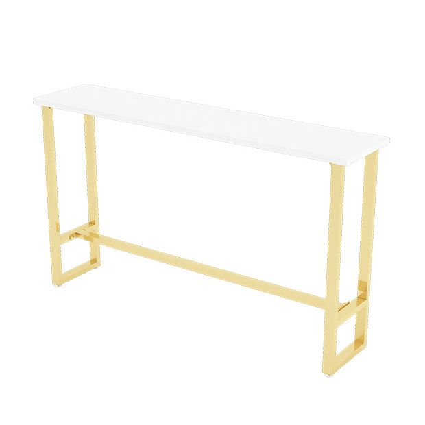 Industrial Bar Table Set 1/3/4/5/7 Pieces Counter Set with Gold Base