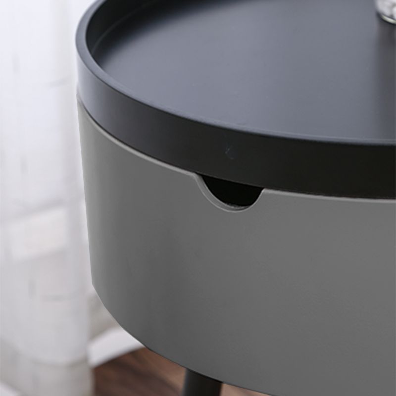 3 Legs End Table Set Contemporary Style Tray Top Side Table with Storage