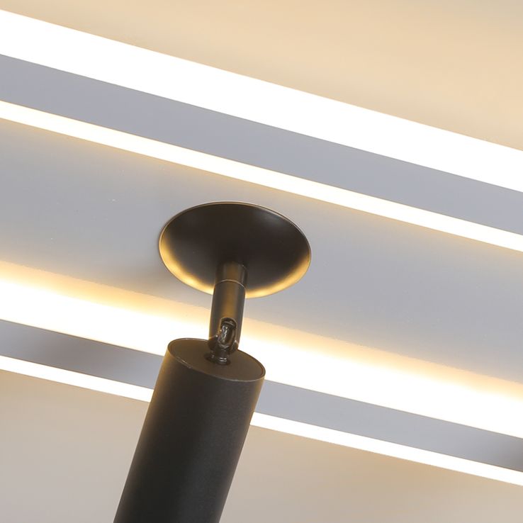 Luz de techo LED lineal de metal moderno luces de vía de la sala de estar para sala de estar para sala de estar