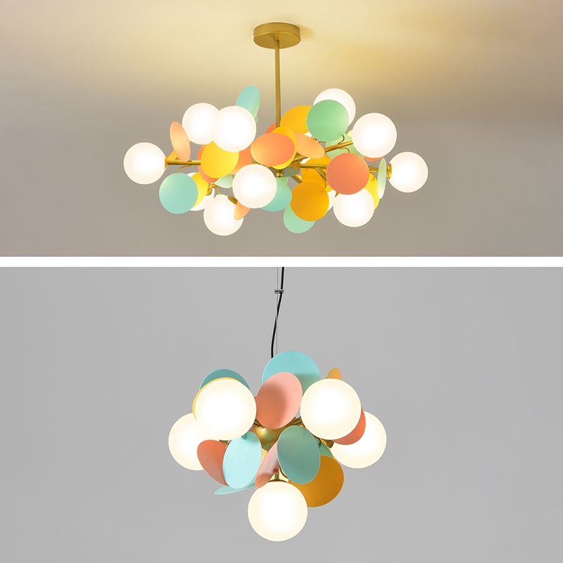 Bubbles Bedroom Ceiling Pendant Light Metal Nordic Style Chandelier Light Fixture