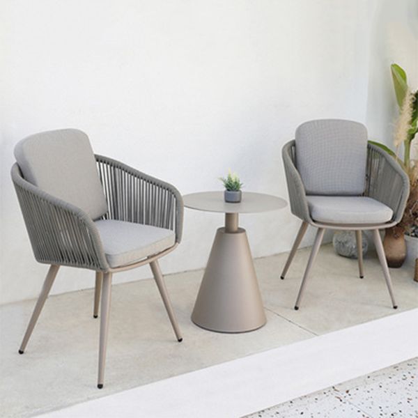 Modern Metal Dining Table Set 1/2/3/7 Pieces Dining Table Set for Outdoor