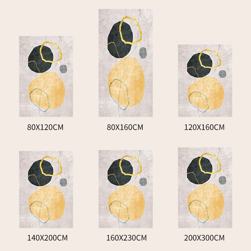 Minimalist Buffalo Plaid Rug Color Mixed Polyester Area Carpet Non-Slip Backing Rug for Living Room