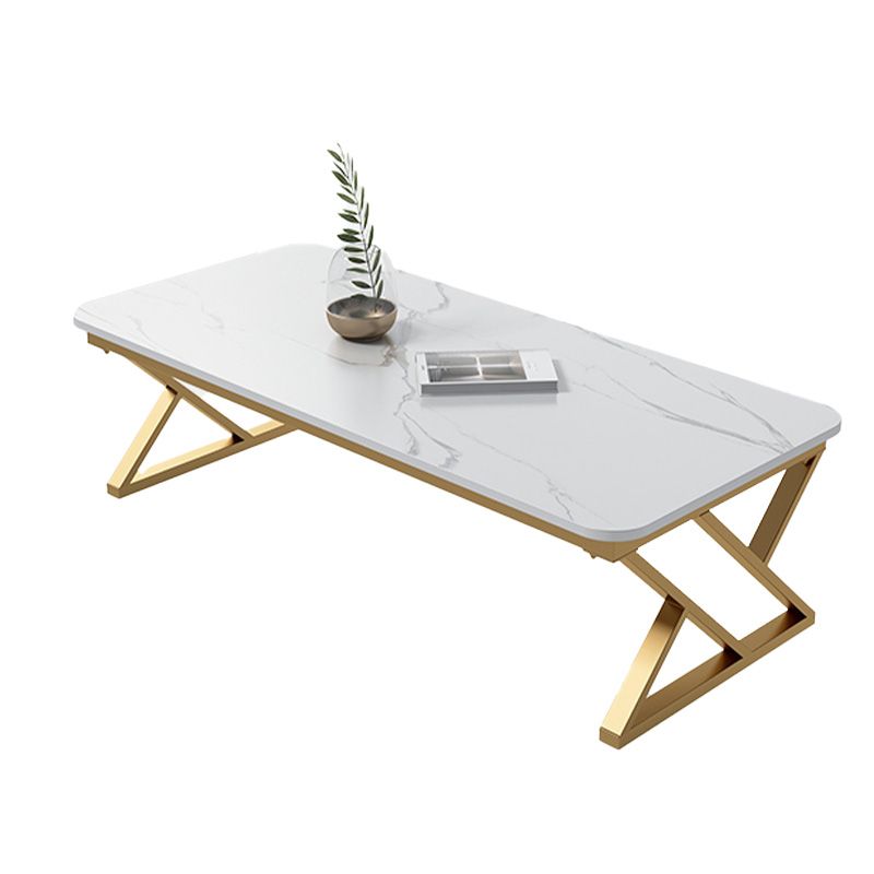 Slate Top Rectangular Coffee Table Trestle Coffee Cocktail Table