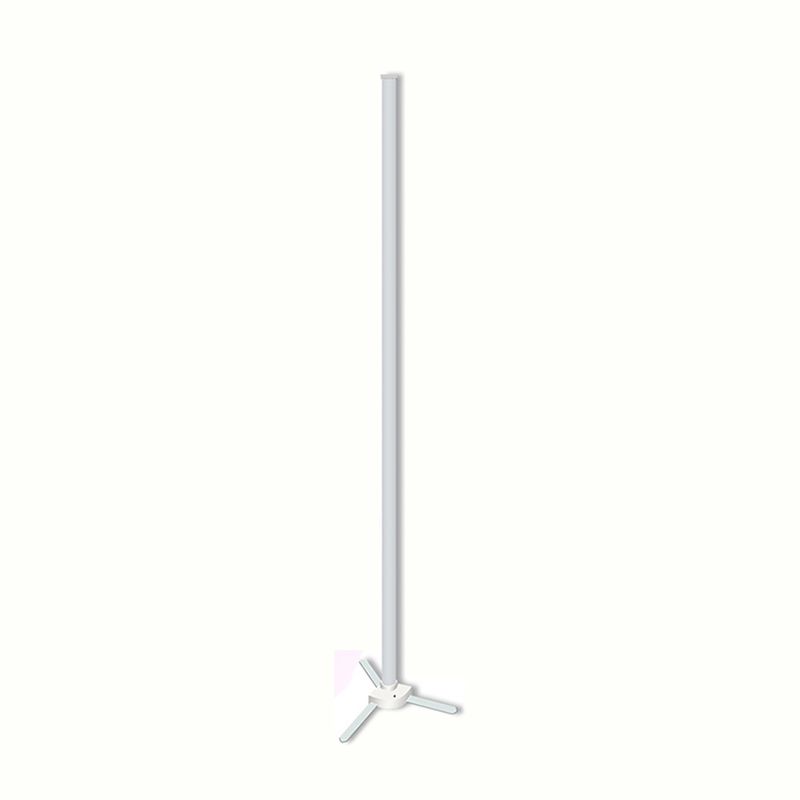 Semplice lampada in piedi lineare in plastica soggiorno light pavimento a led con treppiede in bianco