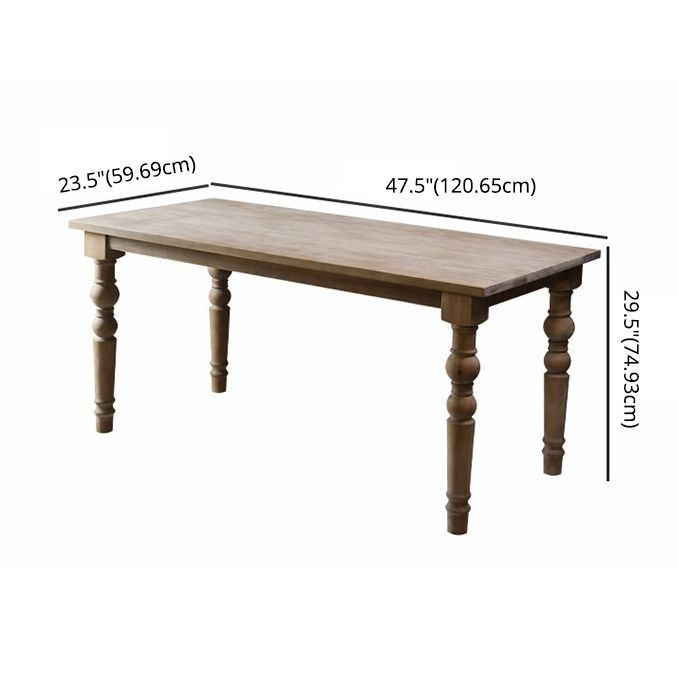 Cottage Style Solid Wood Dining Set with Traditional Height Table and 4 Legs Base