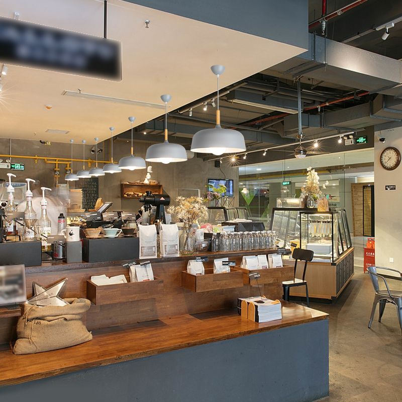 Cercle 1-Light Plafond Pendant Light Light Aluminium Lampe suspendue pour salle à manger