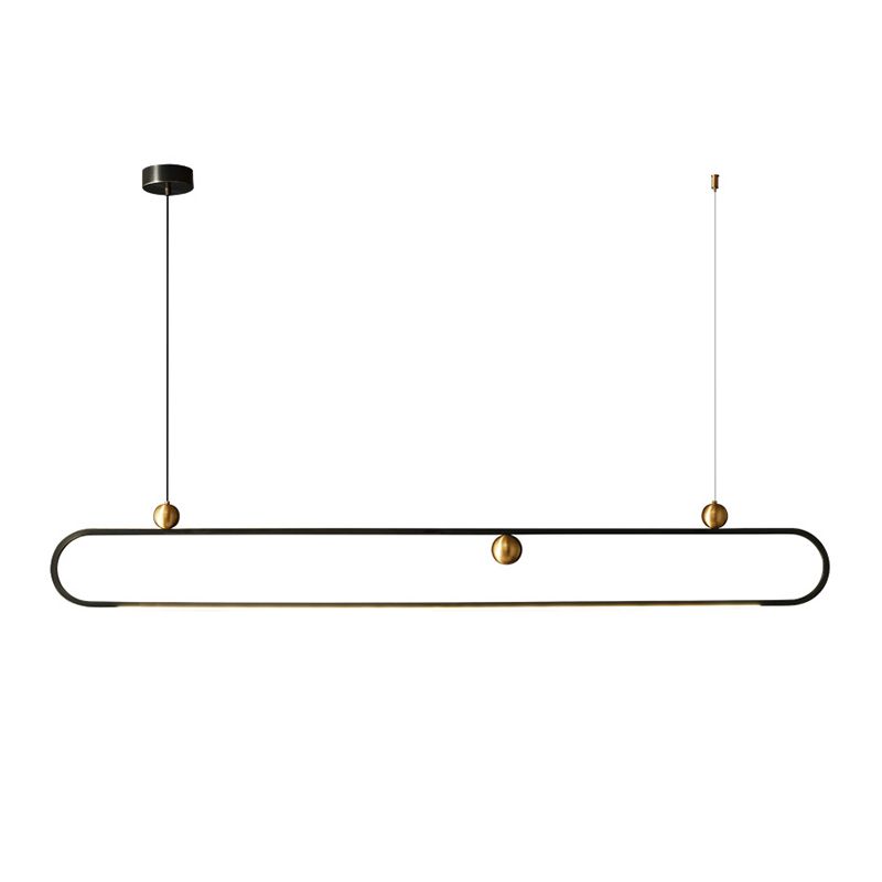 Metal Linear Island Pendant Lights Modern 1-Light Island Pendant Lighting