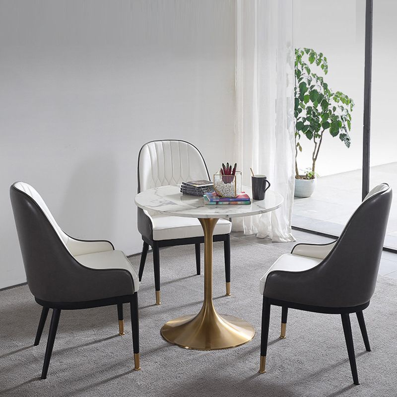 Modern 1/2/4/5 Pieces Dining Set Round Stone Dining Table for Balcony