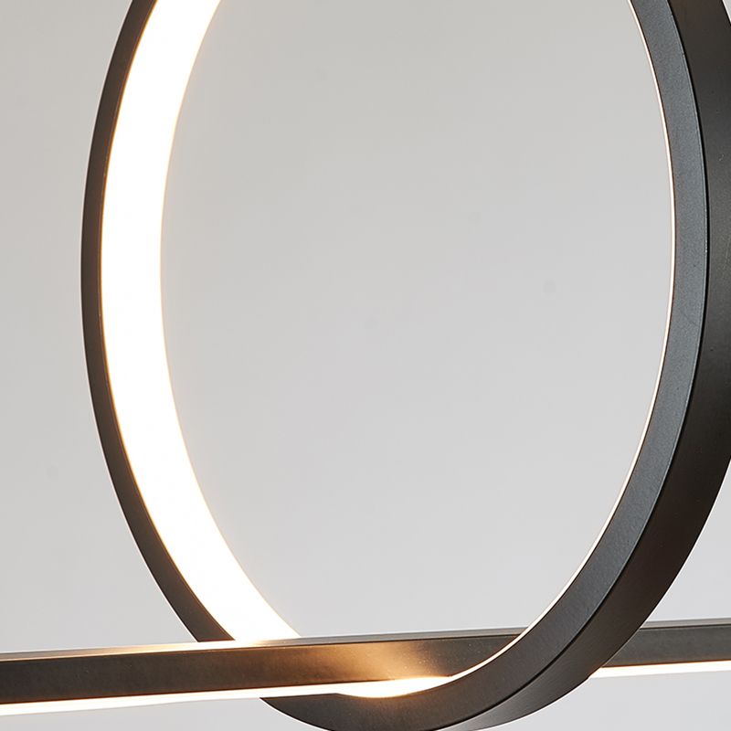 Idées d'éclairage d'île linéaire de forme moderne