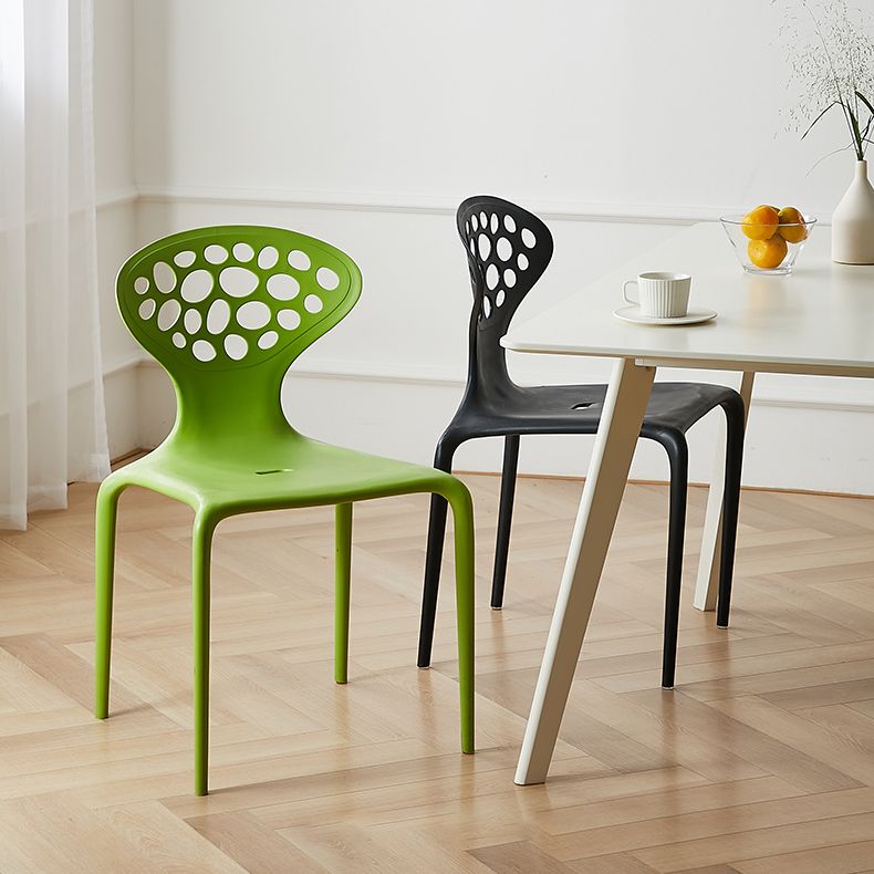 Nordic Armrest Backrest Acrylic Chair with Acrylic Legs for Dining Room