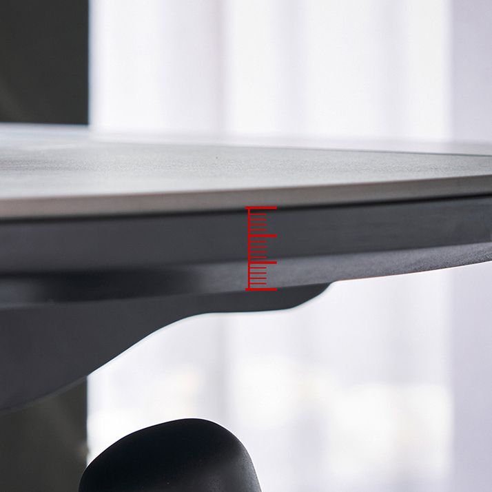 Sintered Stein ausziehbarer runder Esstisch moderner verstellbarer Tisch mit Metall 4 Beinen