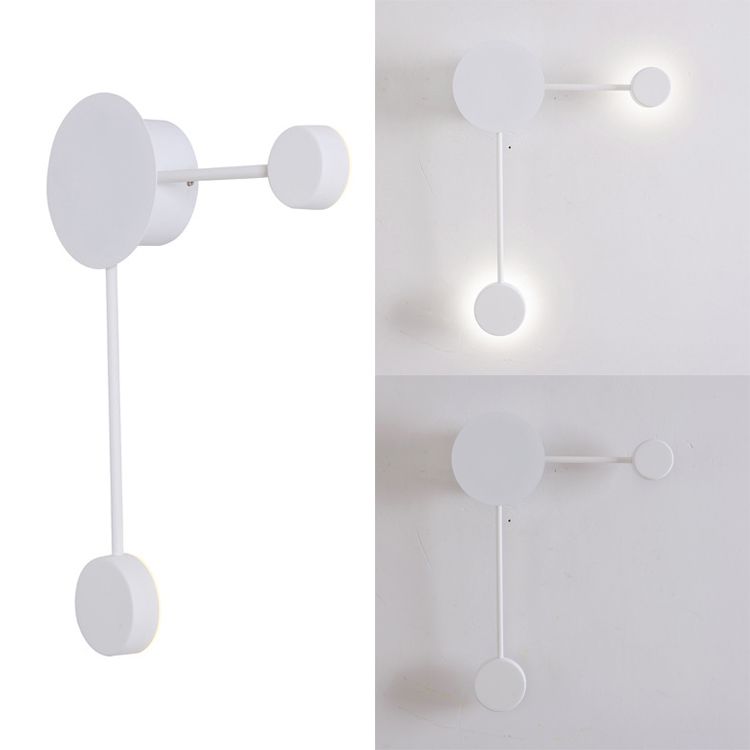 Black/White Sputnik Wall Sconce Light Fixture Modern LED 2/3/6 Lights Acrylic Wall Lamp in Warm/White Light
