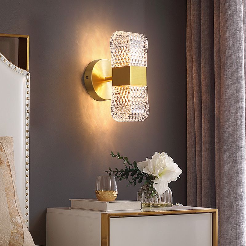Gold Mur Sconce Postmodern Crystal Murd Murd Lightture pour le salon