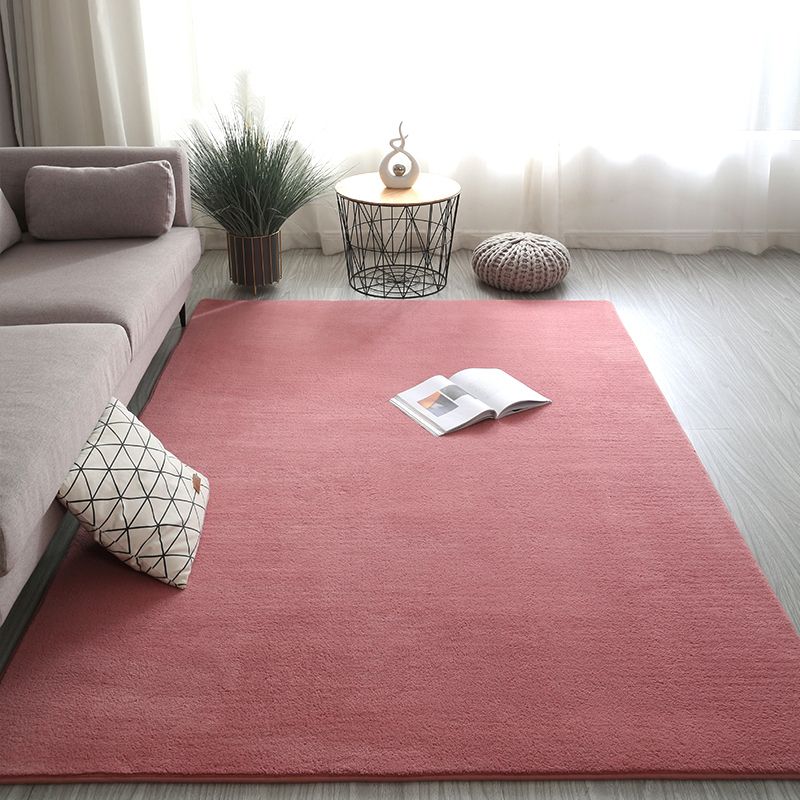 Simplicity Plain Area Rug Comfort Rug Polyester Anti-Slip Carpet for Home Decor