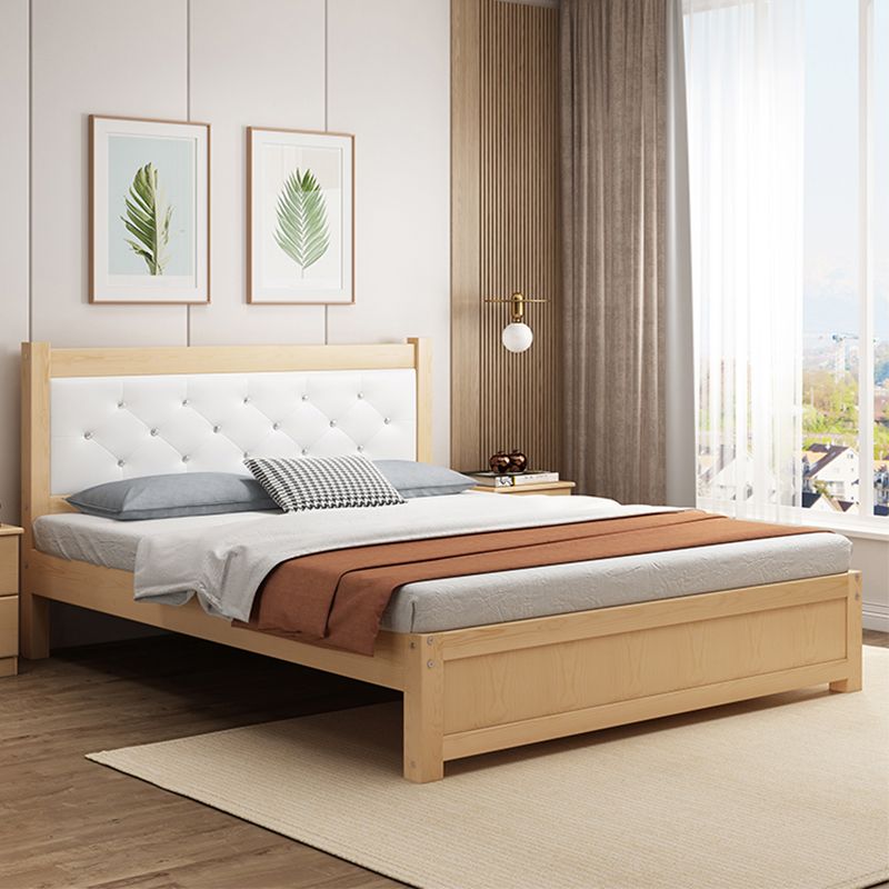 Modern Bed Frame Headboard Standard Bed with Custom Gold Legs