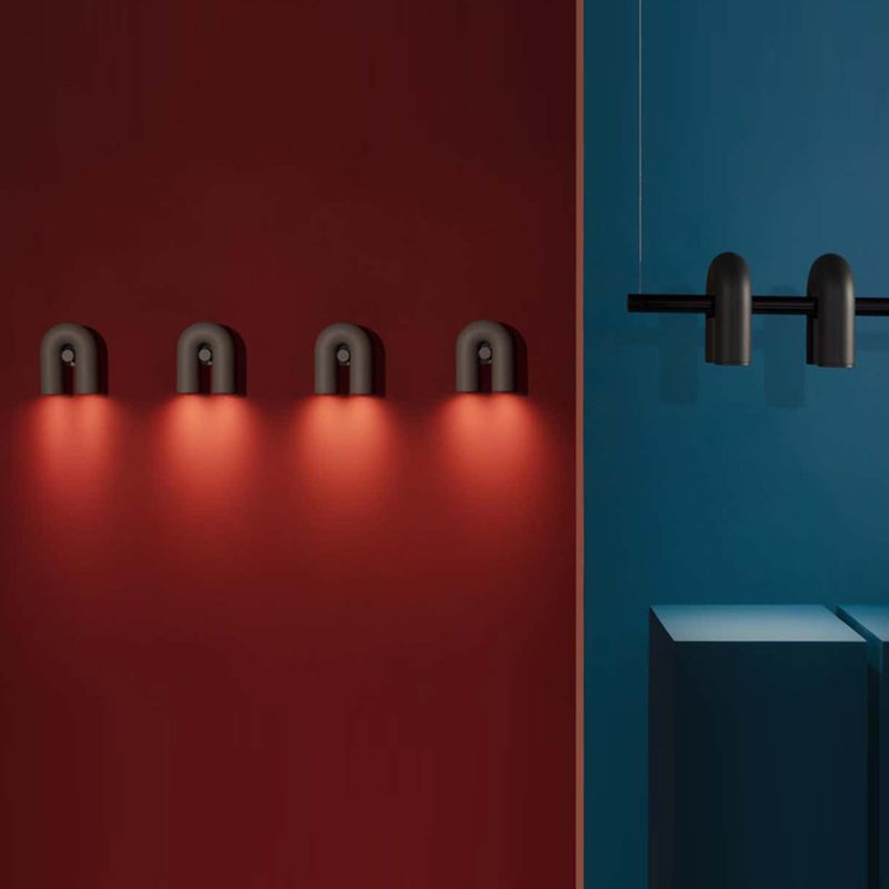 2-Light Geometric Wall Mount Light Modern Style Resin Wall Mount Lighting