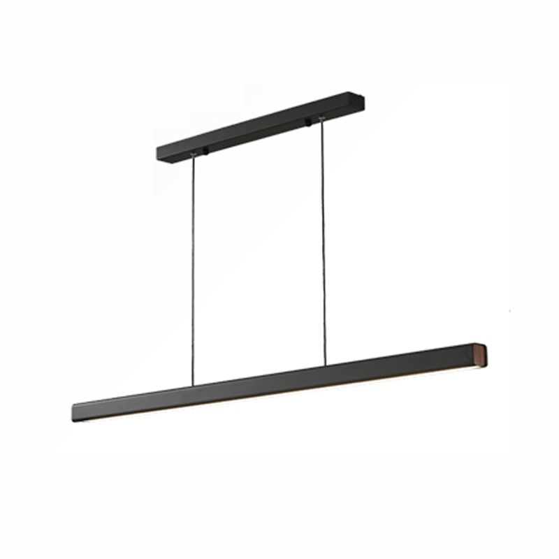 Lámpara de suspensión de restaurante de 1 luces de estilo de isla rectángulo con sombra acrílica