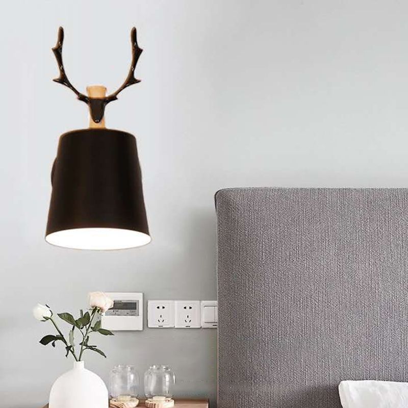 1-Light Tapered Wall Light Sconce Modern Style Metal Wall Lighting