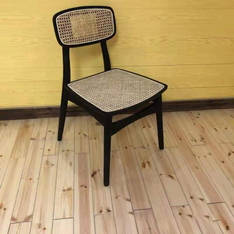 Industrial Side Chair Open Back Wood Dining Room Chair for Dining Room