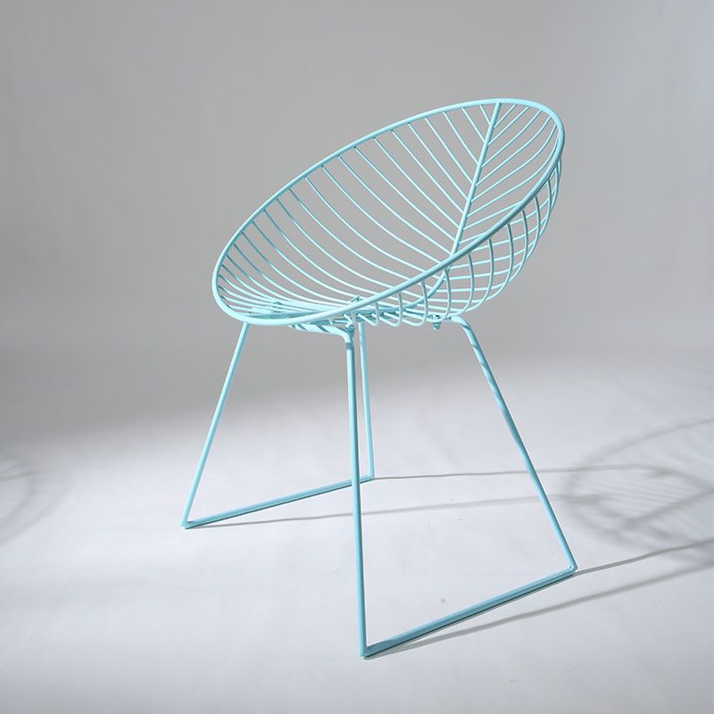Sillas de comedor sin brazos de estilo industrial, sillas laterales con patas de metal
