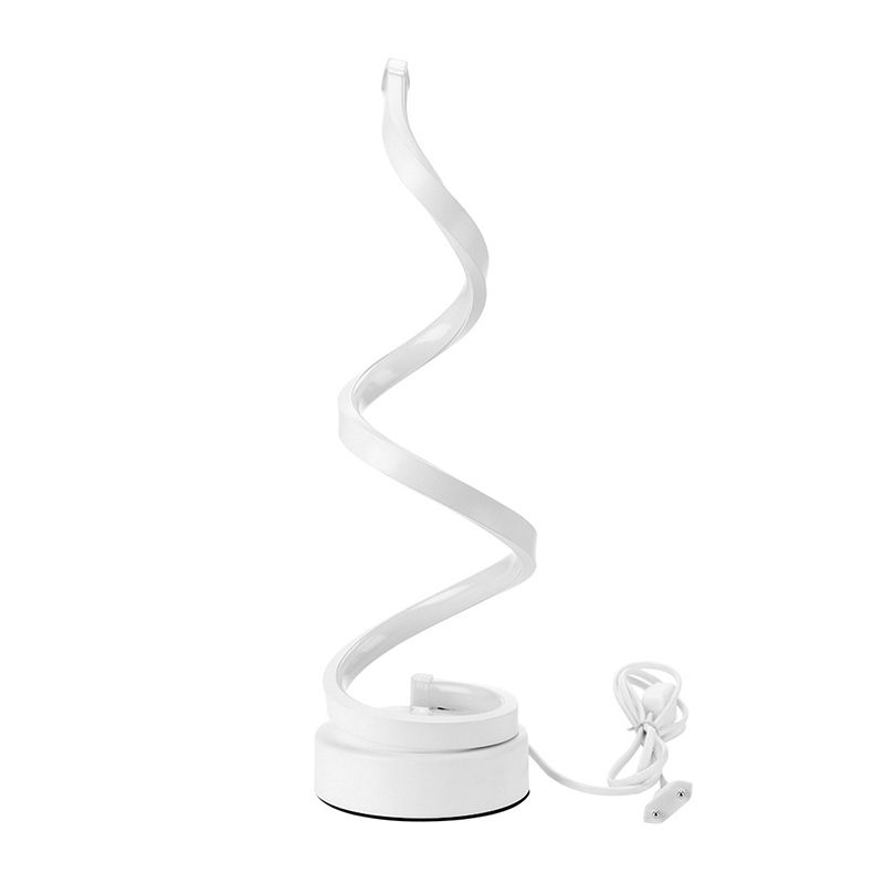 Lampada da tavolo lineare bianco semplicità Luce notturna a LED acrilico per decorazione della camera da letto