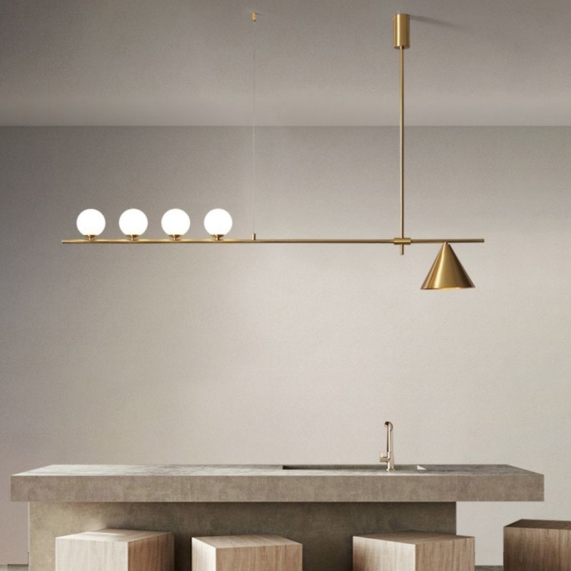 Modern Simple Island Light Glass Hanging Light for Dining Room