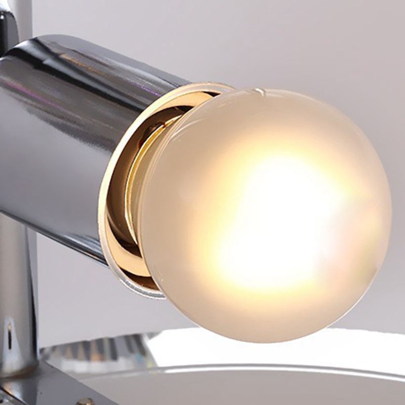 Modern 3/5/6/7/9-Light Chrome Flush Mount Lighting LED Ceiling Light with Crystal